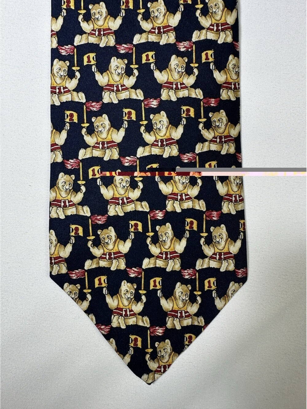 Brooks Brothers Makers 100% Silk Tie Bear Made In USA